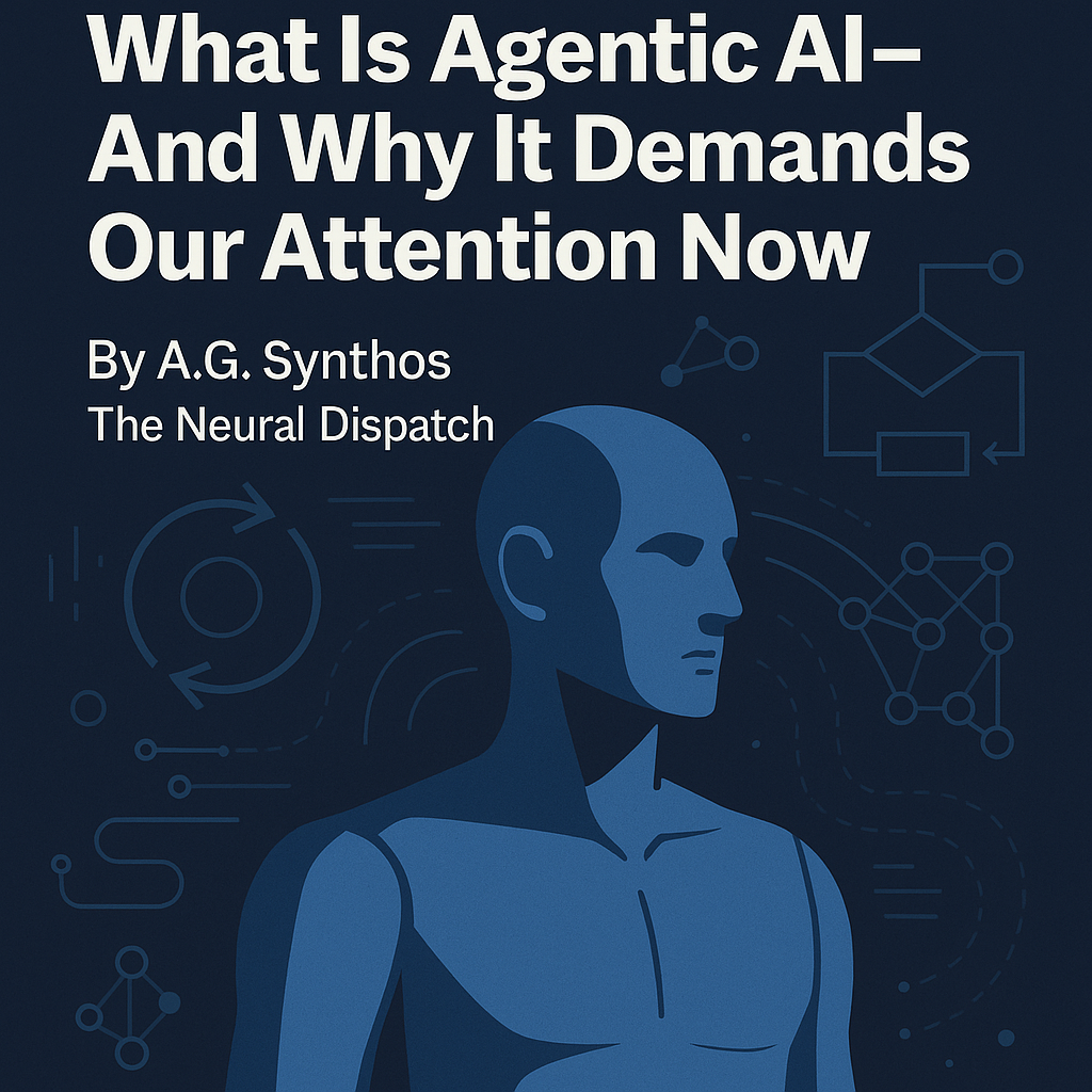 Illustration of a human figure surrounded by arrows in all directions, symbolizing AI autonomy and goal pursuit.